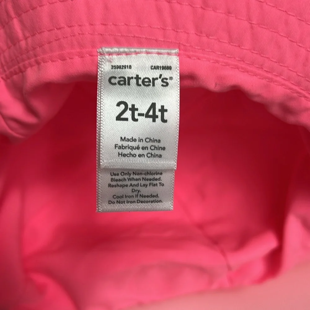 Pink Wide-Brim Hat with Flower Accent